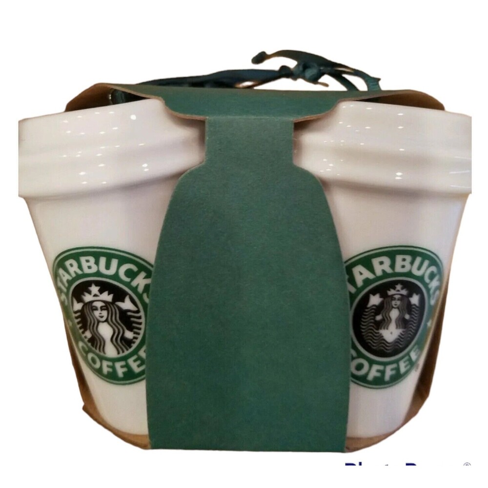 Starbucks Holiday Christmas Ornament Coffee Cups Mugs Pack of 4 New Gift